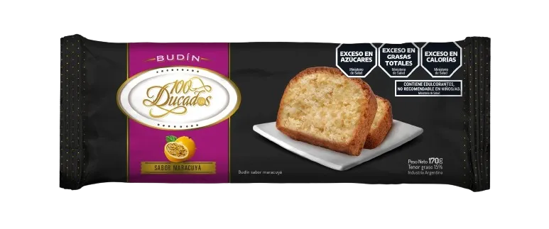 Budín Maracuyá Suave y húmedo, con un relleno intenso de maracuyá que le da un toque único.