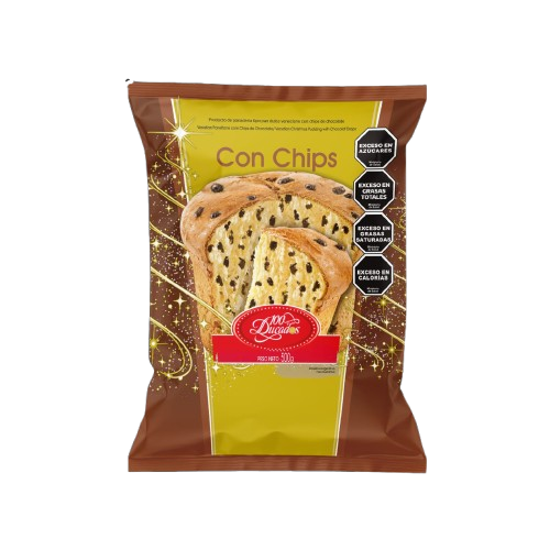 Pan dulce 100 ducados con chips de chocolate.