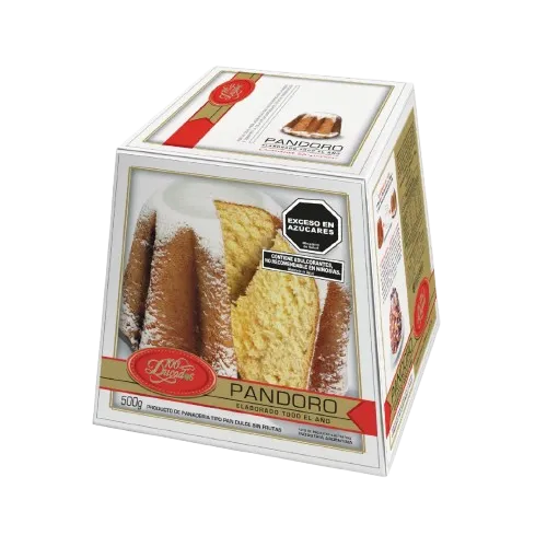 PANDOROProducto de panaderia tipo Pan Dulce sin frutas. Presentación: Cada caja contiene 4 unidades x 500grs.Cod. 1075
