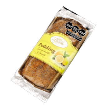 Pudding sabor limón con semillas de amapolas.Presentación: Cada caja contiene 8 unidades x 300grs.Cod. 6018