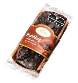 Pudding sabor chocolate con chips de chocolate.Presentación: Cada caja contiene 8 unidades x 300grs.Cod. 6019